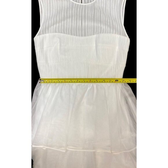 Jonathan Simkhai Sz 0 Dress Tulle Midi Tiered bridal White Designer Luxury - Picture 9 of 11